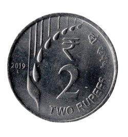 Two Rupees Coin India PNG Transparent Image